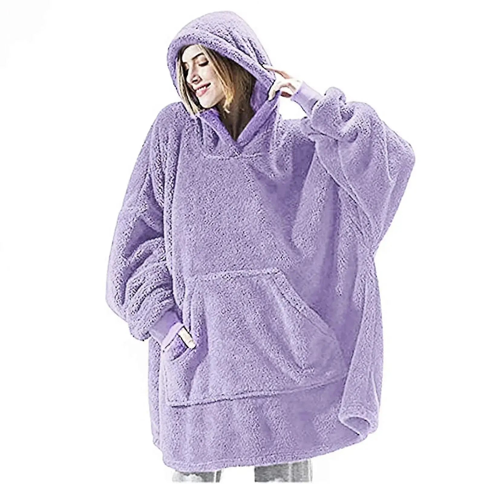 Slumblr® Double Fleece Hooded Pullover Jacket Slumblr
