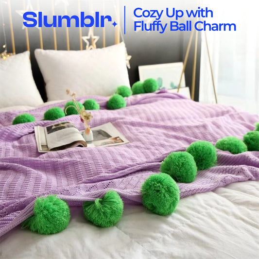 Slumblr® Cotton Cashmere Crochet Blanket