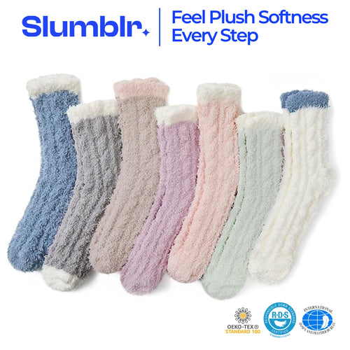 Slumblr® Fuzzy Thermal Socks Set (2 Pairs)