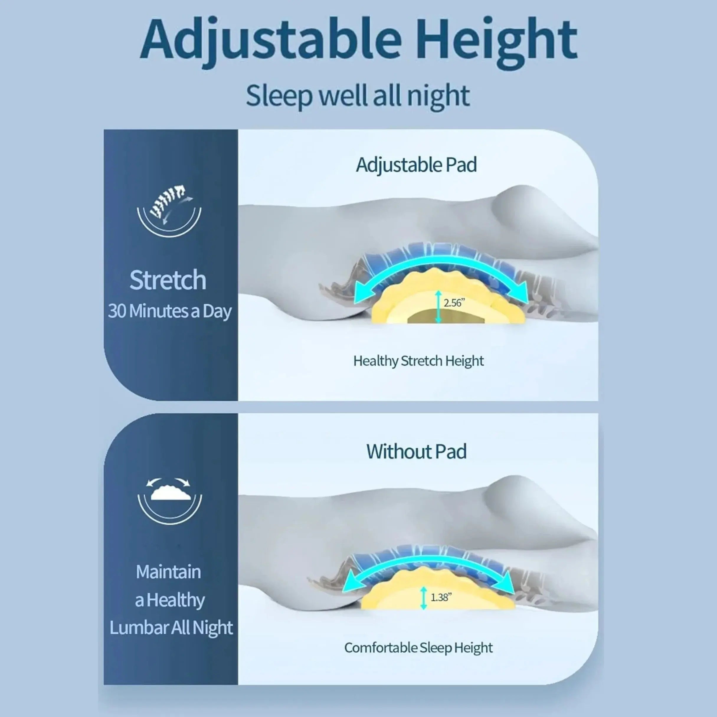 Slumblr® High Rebound Memory Foam Lumbar Pillow Slumblr