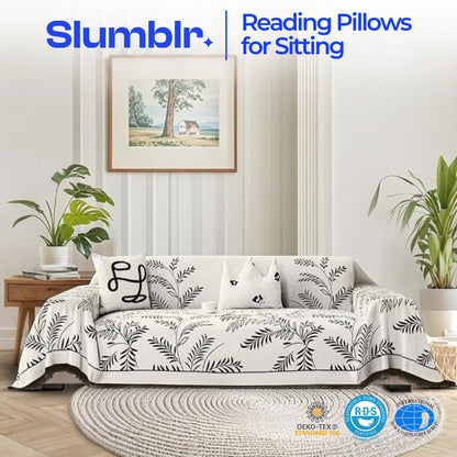 Slumblr® Chenille Leaf Jacquard Sofa Cover Blanket