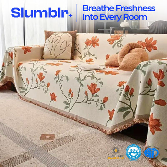 Slumblr® Bohemian Chenille Tassel Sofa Blanket
