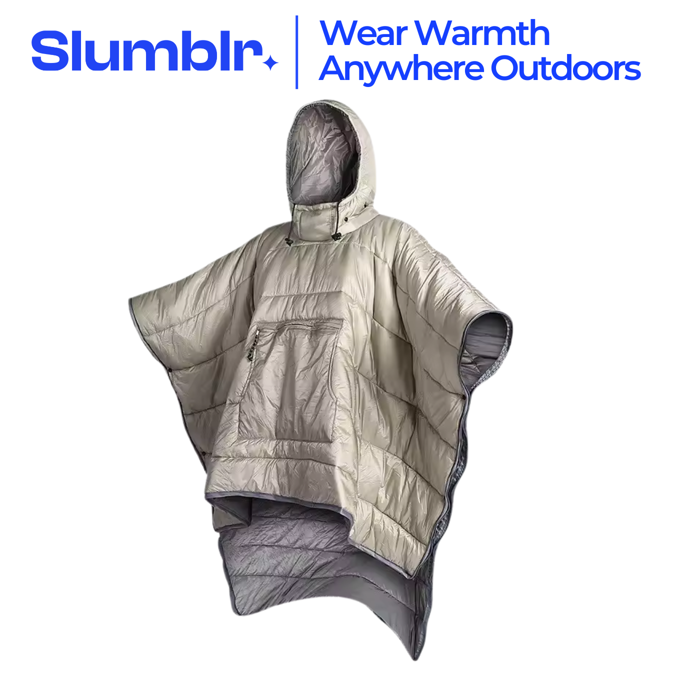 Slumblr® Hooded Camping Blanket Poncho