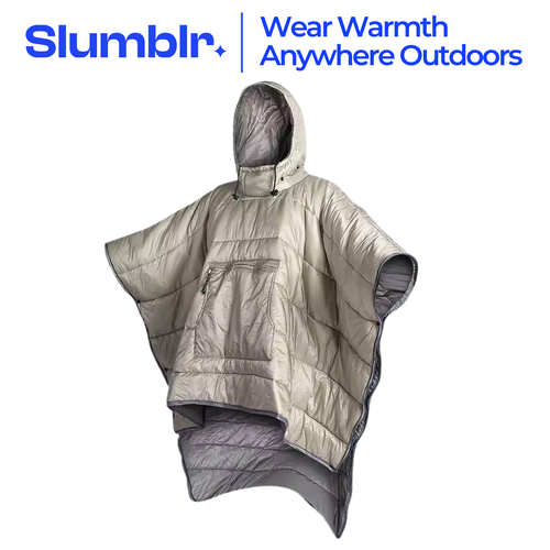 Slumblr® Hooded Camping Blanket Poncho