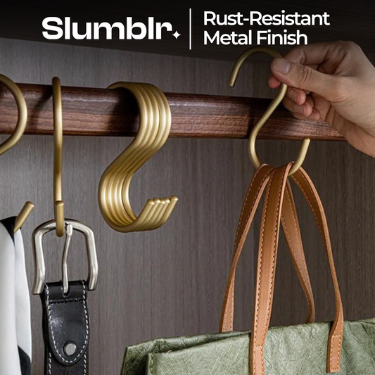 Slumblr® Durable S Hook Clothes Holders Hanging Set