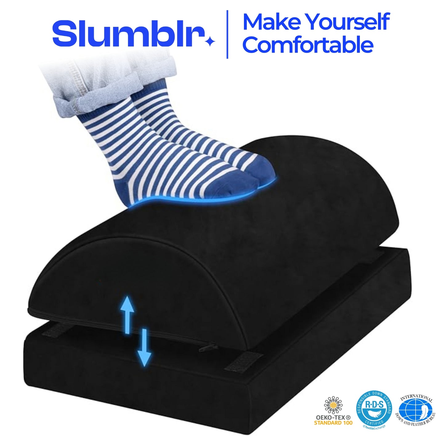 Slumblr® Adjustable Ergonomic Under-Desk Footrest