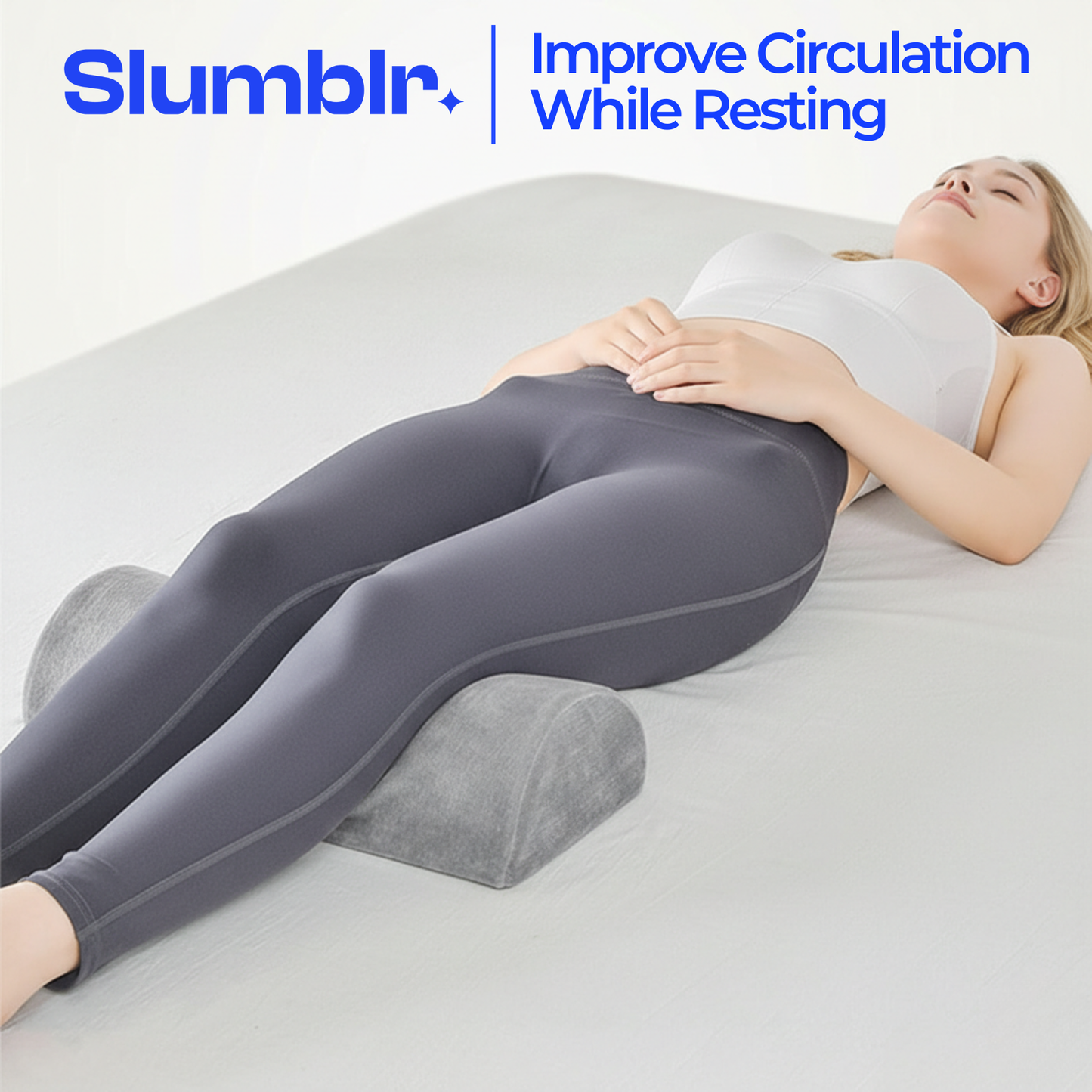 Slumblr® Large Half Moon Bolster Pillow for Legs