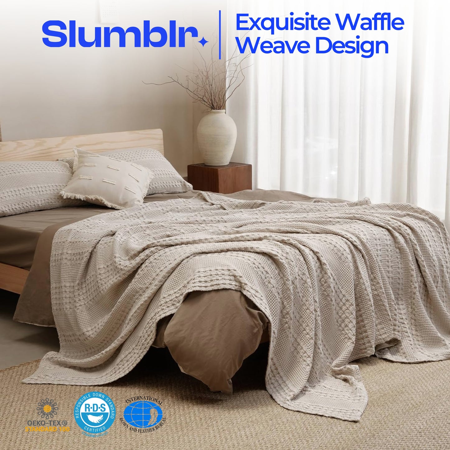 Slumblr® Cotton Waffle Weave Summer Blanket