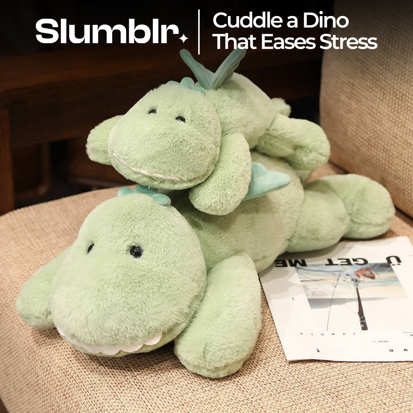 Slumblr® Green Dinosaur Plush Comfort Toy