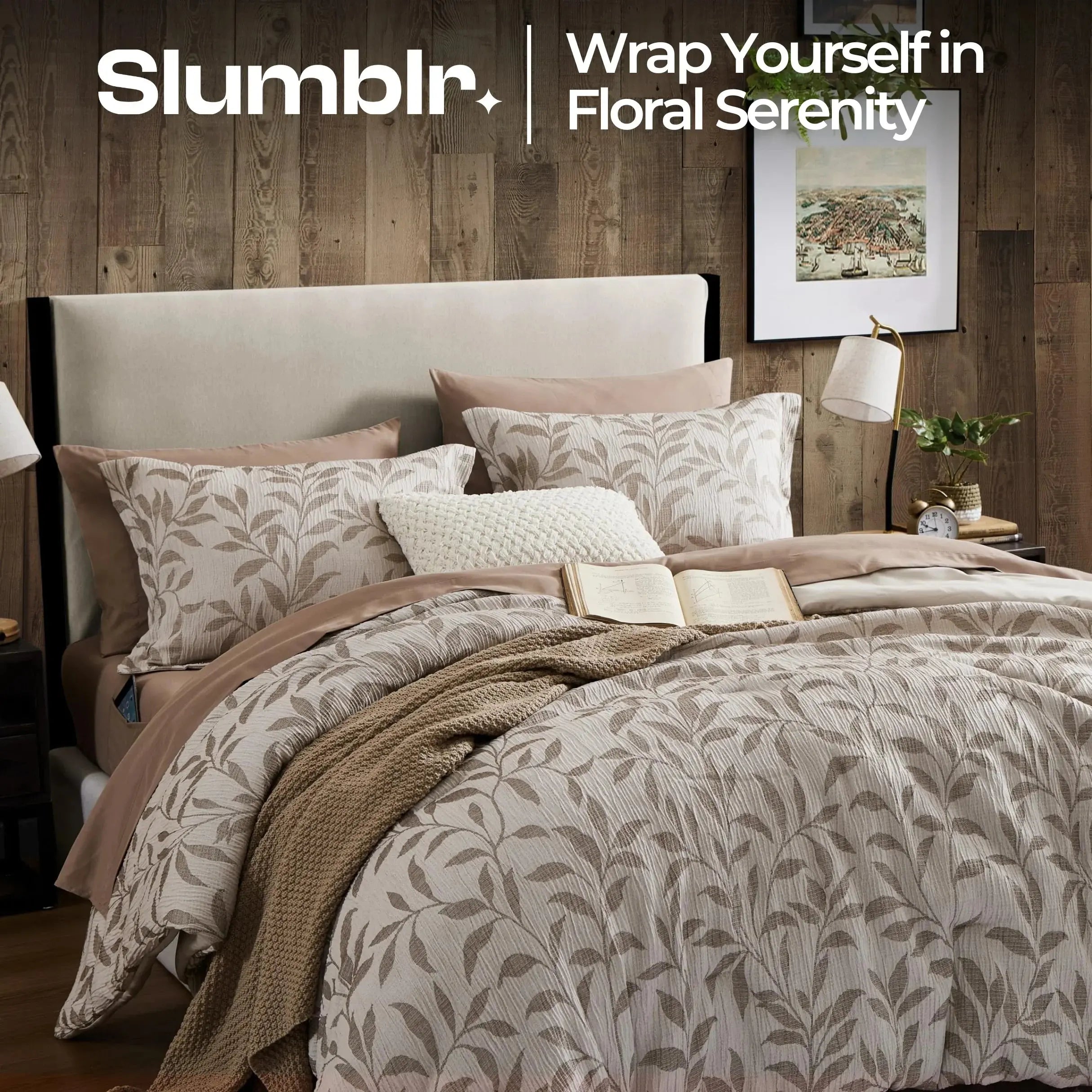 Slumblr® 4-Piece Floral Duvet Cover Set Slumblr