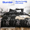 Slumblr® 3pcs Marble Print Duvet Cover Set Slumblr