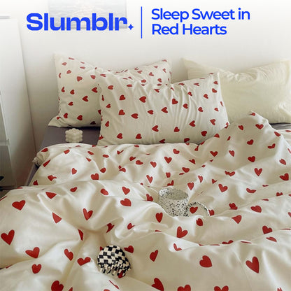 Slumblr® Korean Style Love Heart Bedding Set