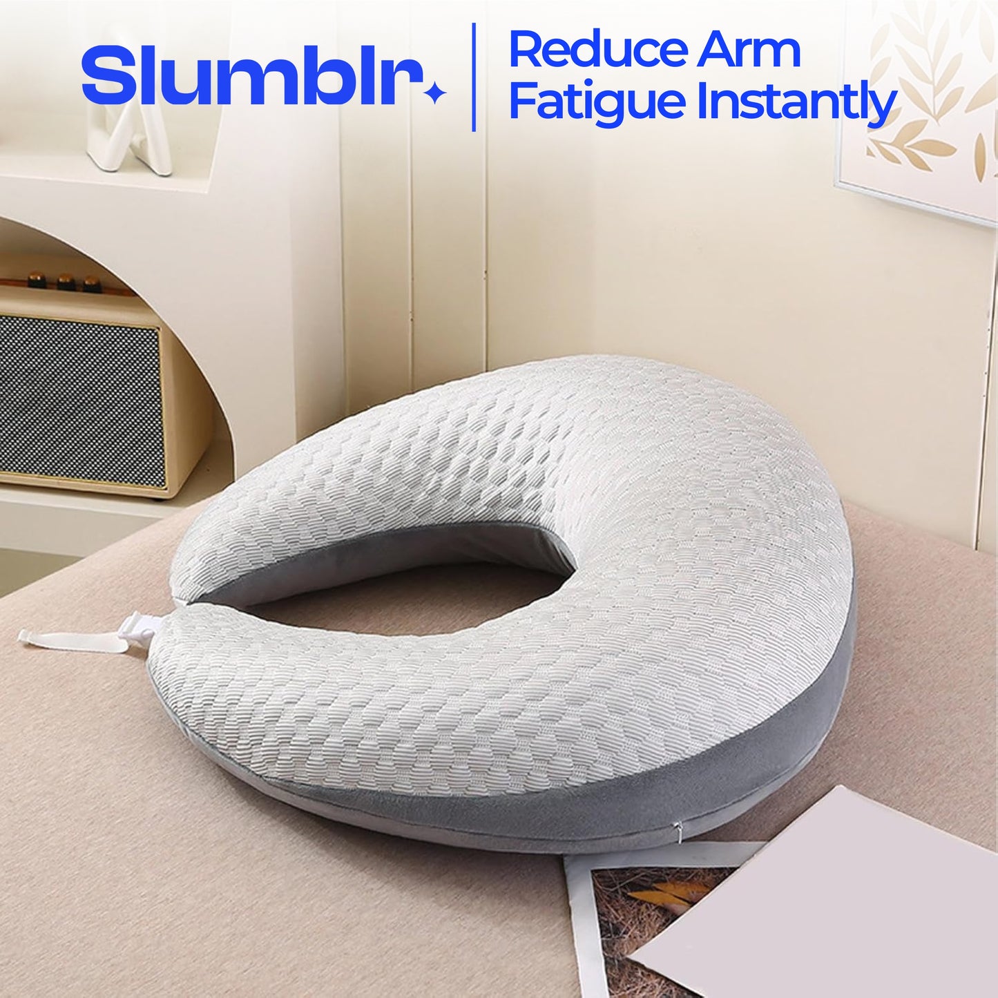 Slumblr® Crocheting Support Cushion Lap Desk Pillow