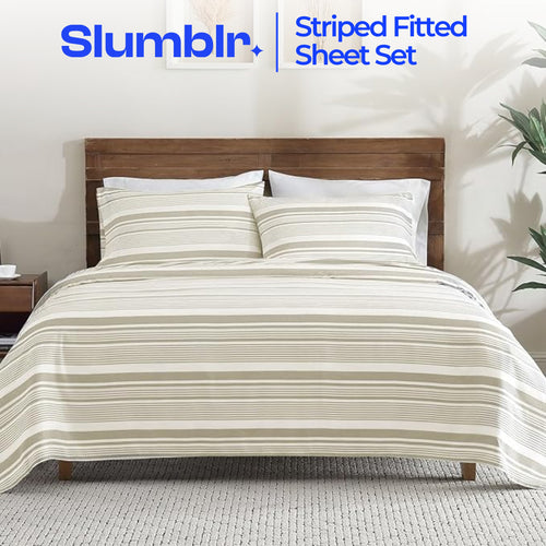 Slumblr® Striped Fitted Sheet Set