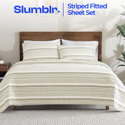 Slumblr® Striped Fitted Sheet Set