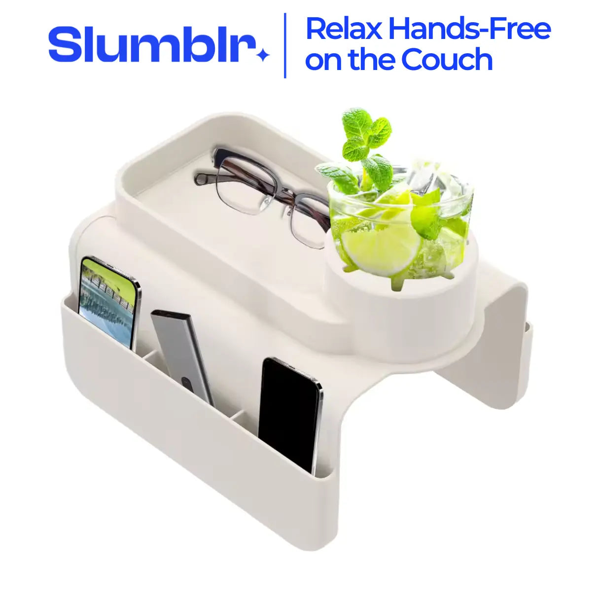 Slumblr® Silicone Sofa Cup Holder Tray Slumblr