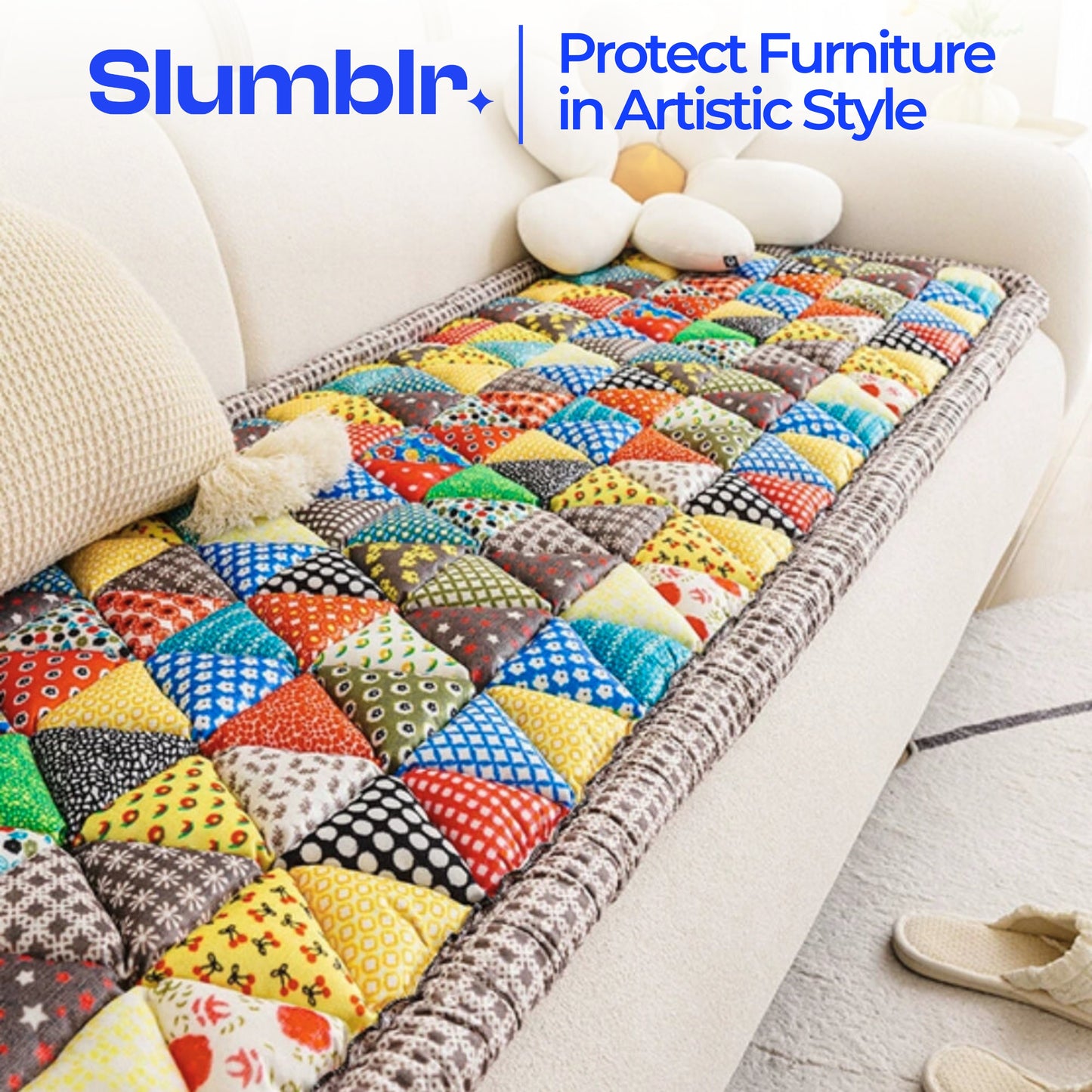 Slumblr® European Floral Fabric Sofa Cover
