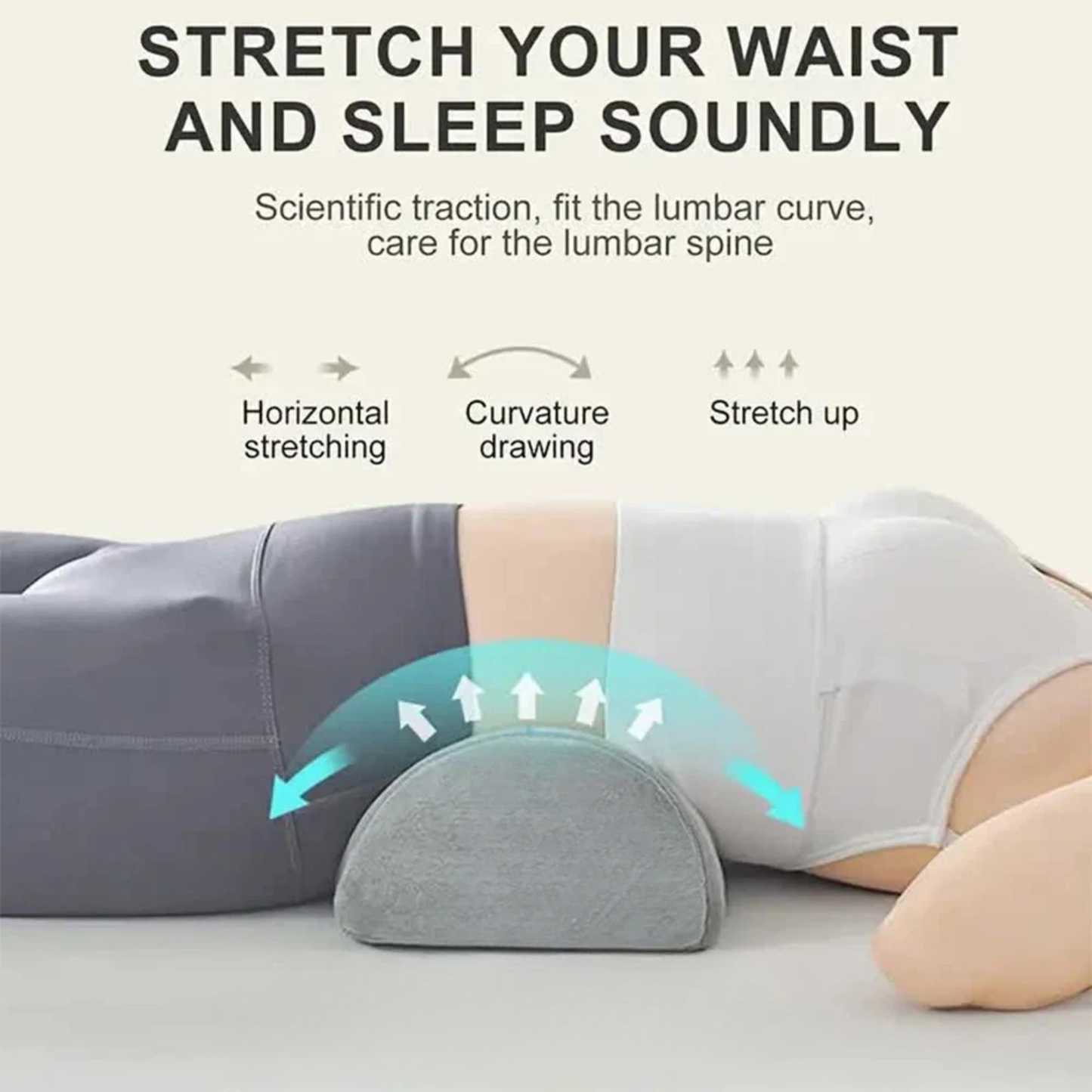 Slumblr® Large Half Moon Bolster Pillow for Legs