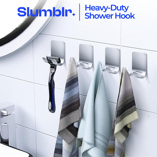 Slumblr® Razor Holder Stainless Steel Adhesive Hooks (2pcs)
