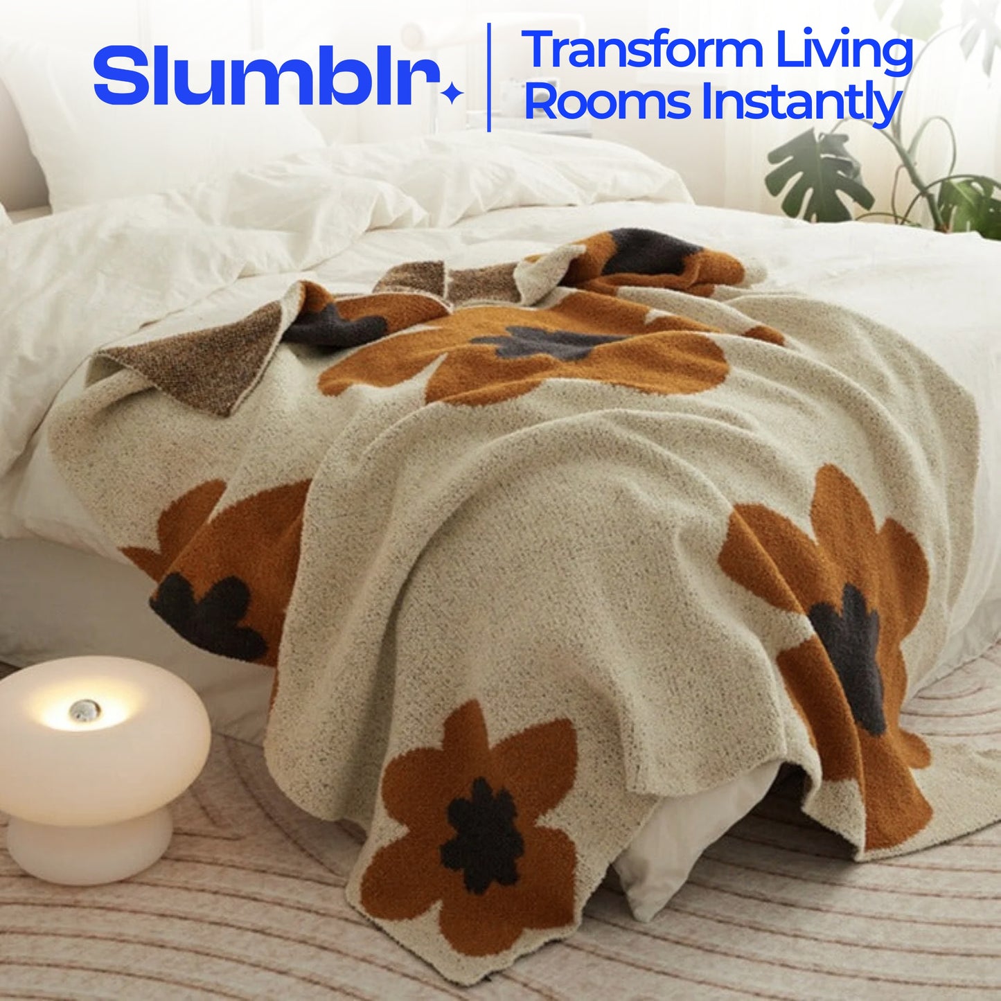 Slumblr® Sunflower Fleece Bed Blanket