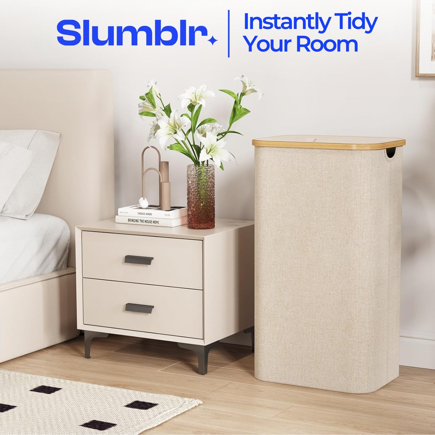 Slumblr® Large Foldable Laundry Basket with Lid