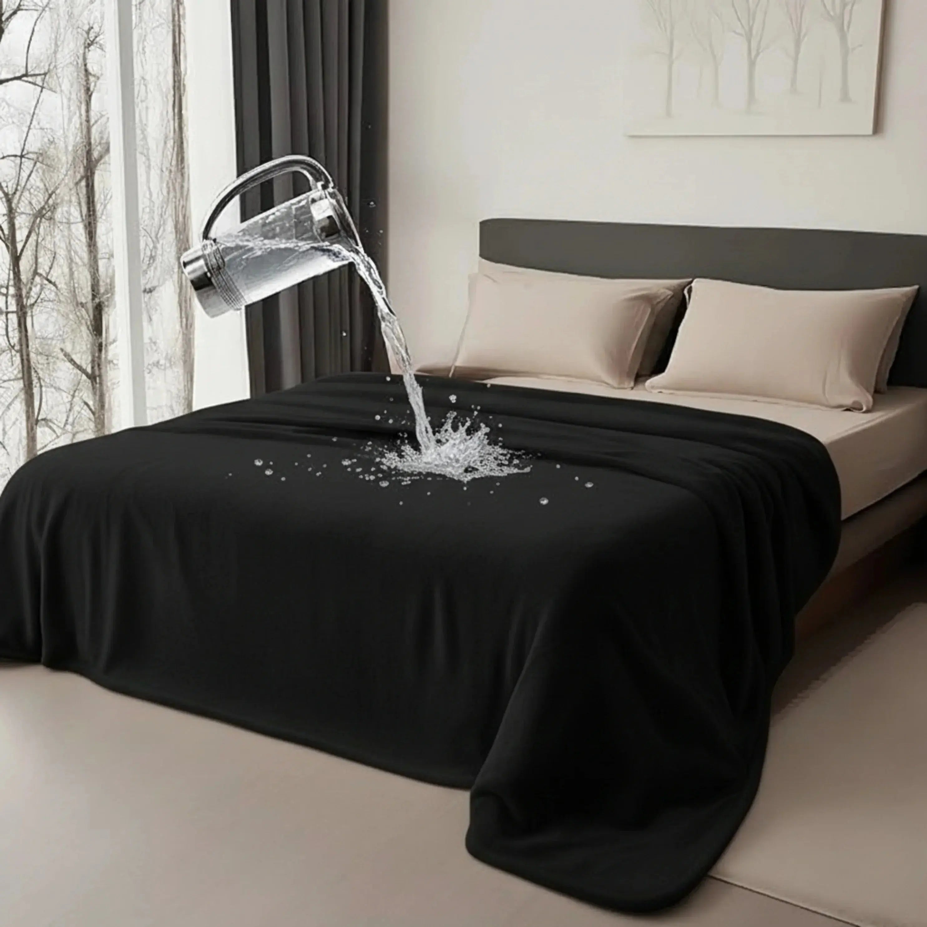 Waterproof Throw Flannel Blanket | Leakproof Design for Bed, Couch