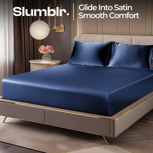 Slumblr® Luxury Satin Fitted Sheet Set