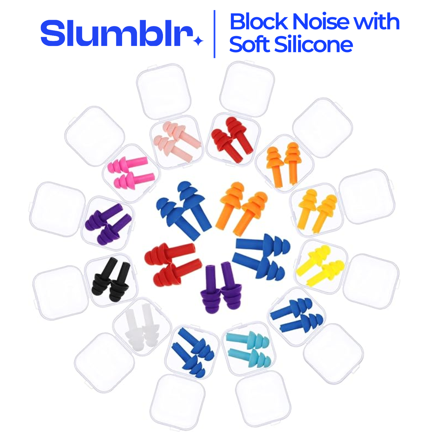 Slumblr® Silicone Earplugs Waterproof with Rope Set