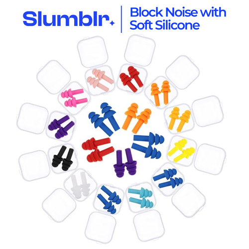 Slumblr® Silicone Earplugs Waterproof with Rope Set
