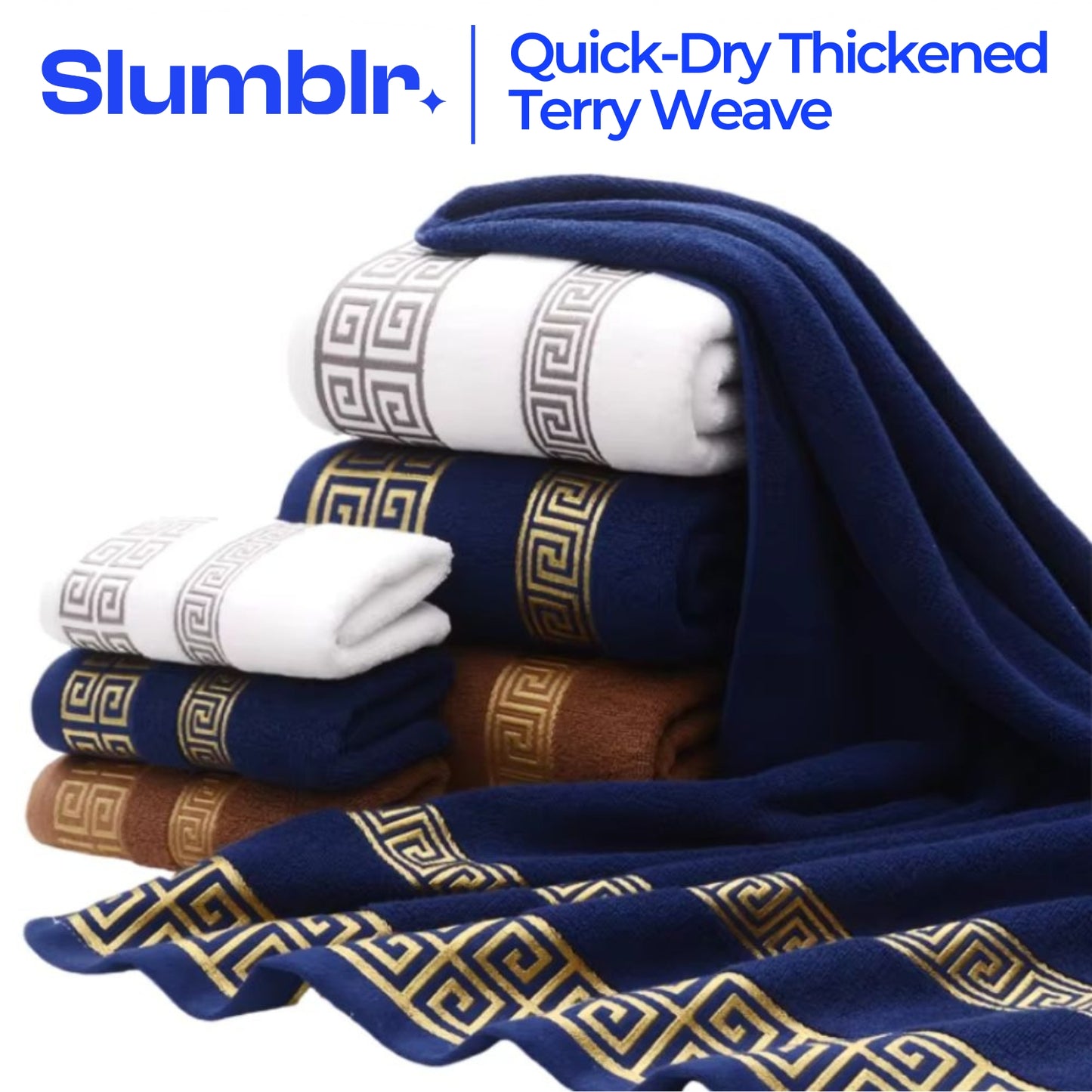 Slumblr® Cotton Bath Towel Set (2 Pcs)