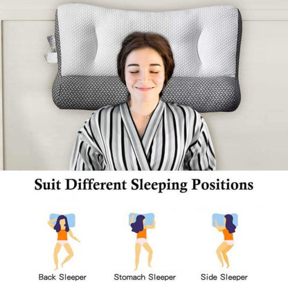 Slumblr® Ergonomic Memory Foam Pillow for Side Back Stomach Sleepers