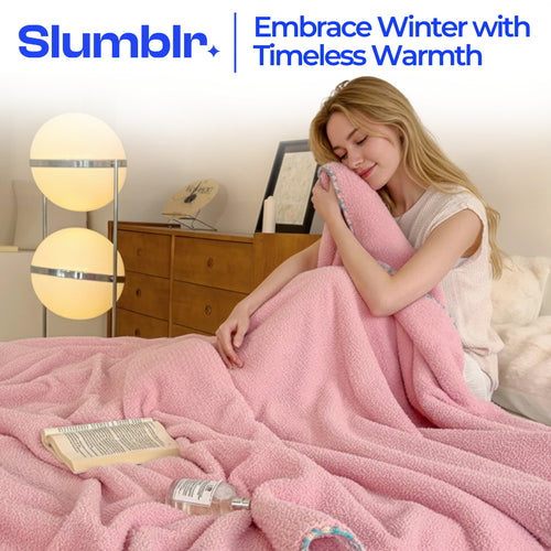 Slumblr® Double-Thick Soft Lamb Plush Blanket