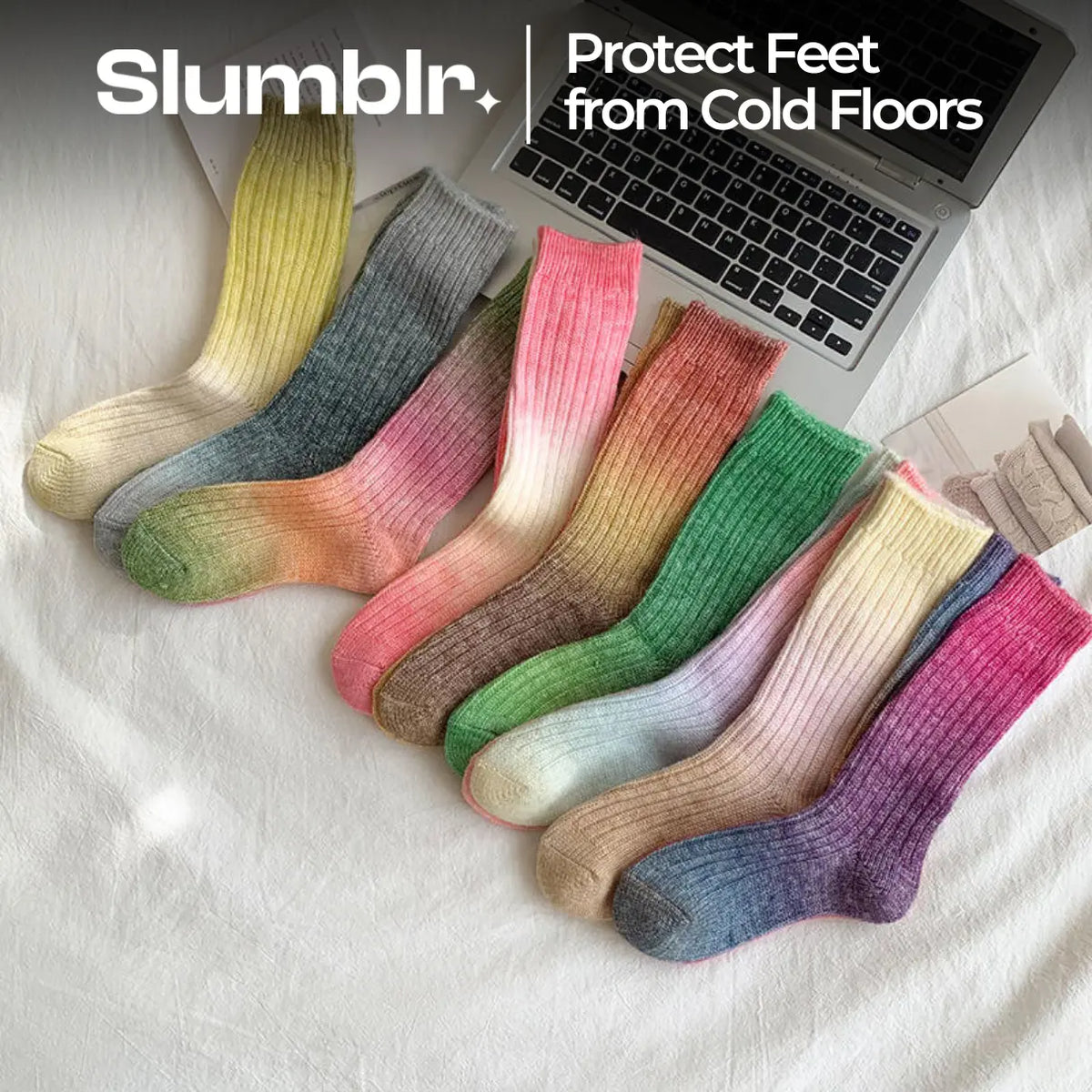 Gradient Wool Socks | Women’s Thermal Long Socks | Winter Comfort