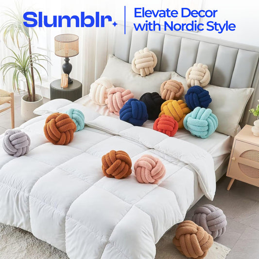 Slumblr® Nordic Woven Knot Ball Pillow