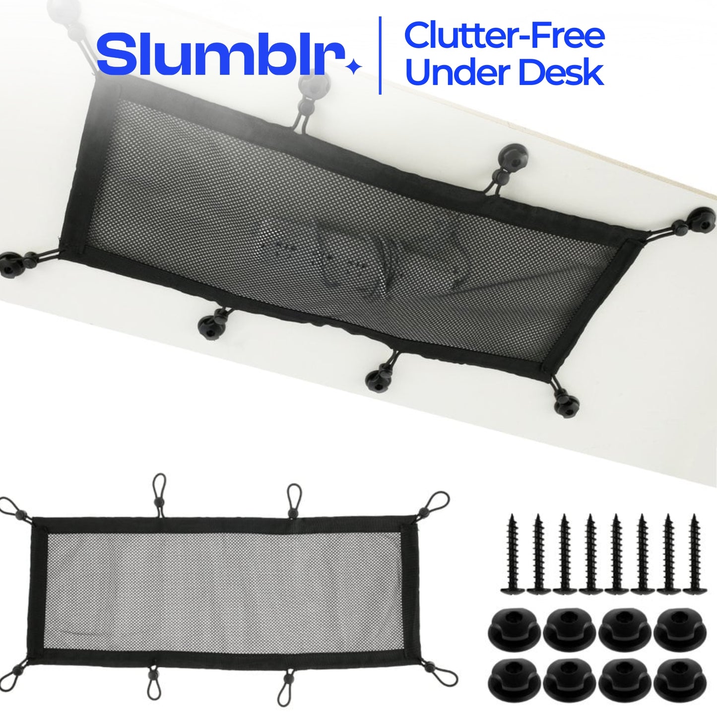Slumblr® Flexible Under Desk Cable Management Net