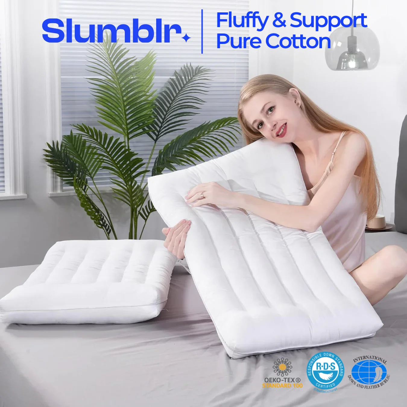 Slumblr® Pure Cotton Low Loft Pillow