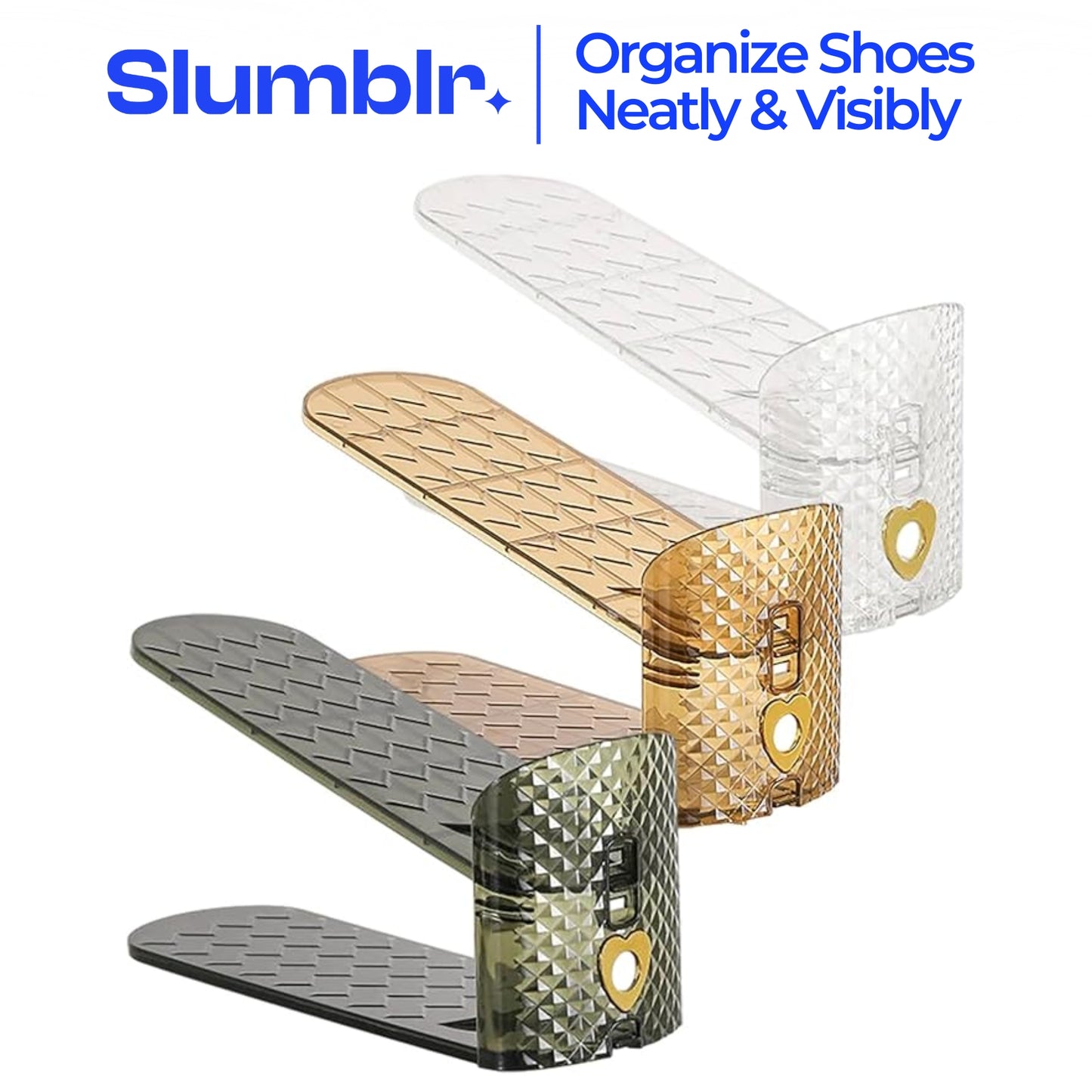 Slumblr® Adjustable Space Saving Shoe Stacker Rack (5Pcs)