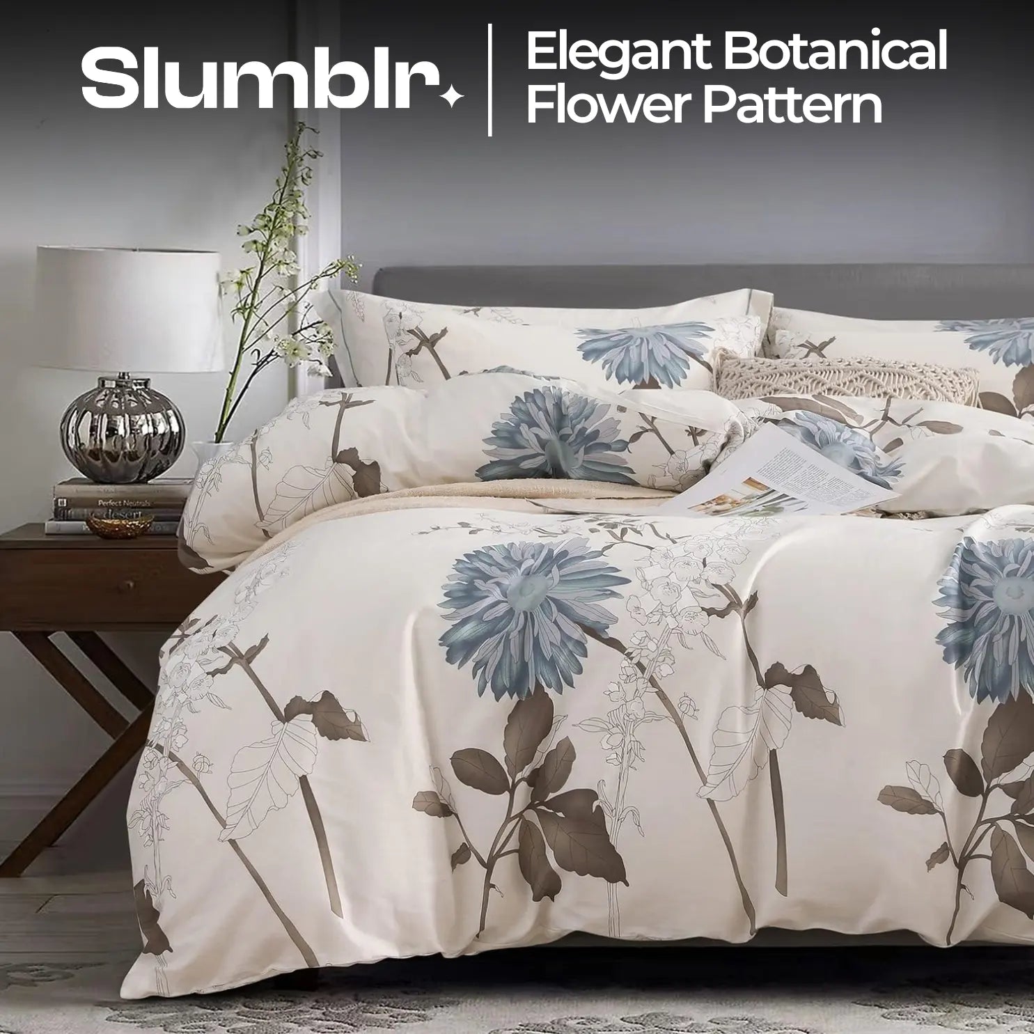 Slumblr® Cotton Botanical Bedding Set (4pcs) Slumblr
