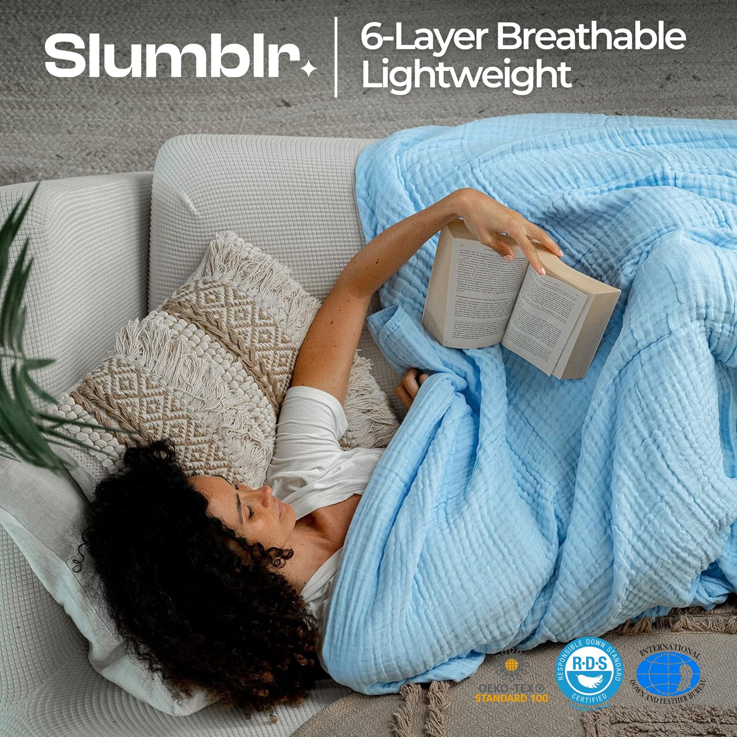 Slumblr® Cotton Muslin Boho Throw Blanket
