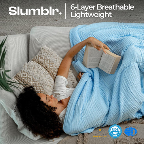 Slumblr® Cotton Muslin Boho Throw Blanket