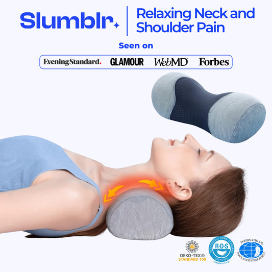 Neck Roll Cervical Memory Foam Pillow for Tension Muscle Relief