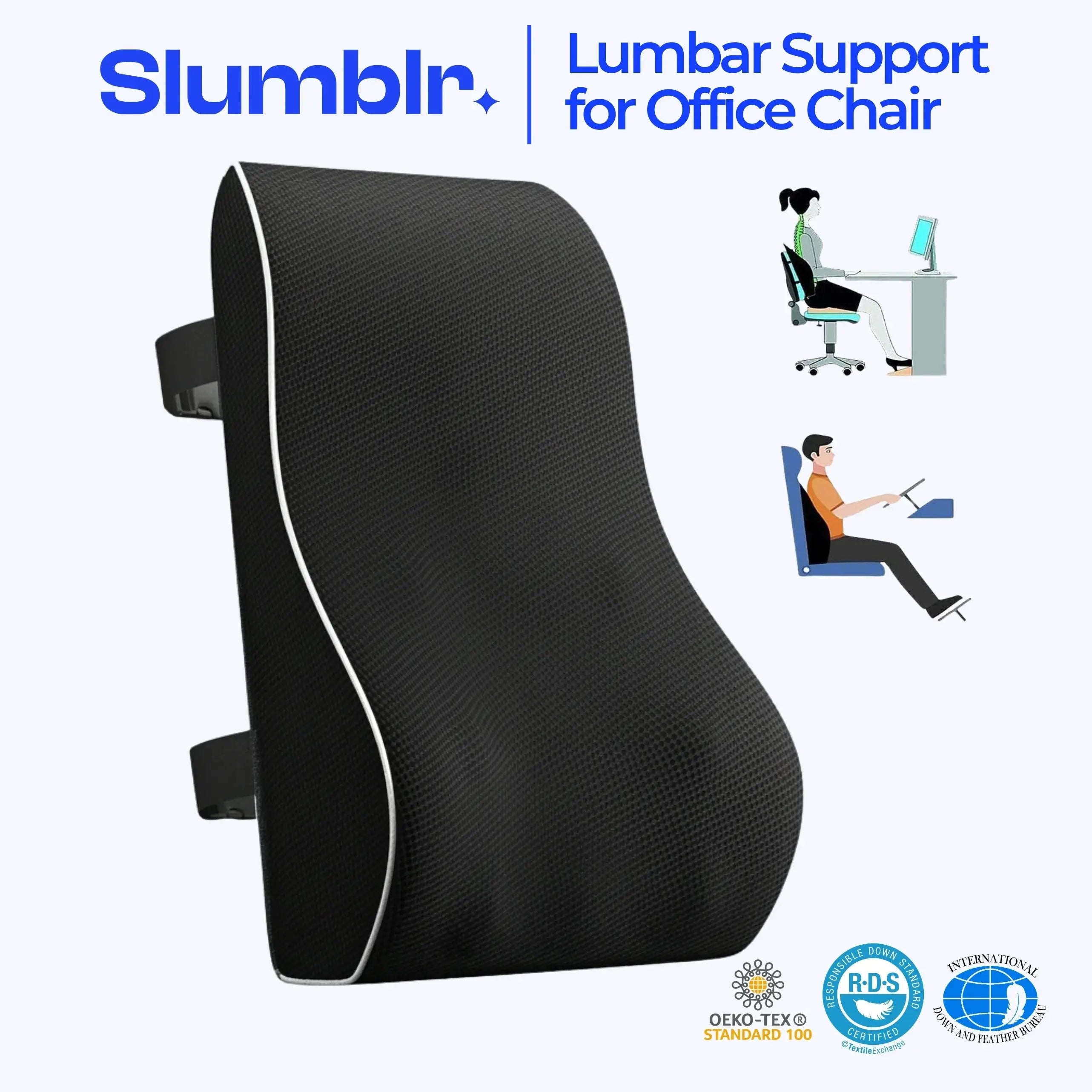 Slumblr® Lumbar Support Pillow for Back Pain Relief Slumblr