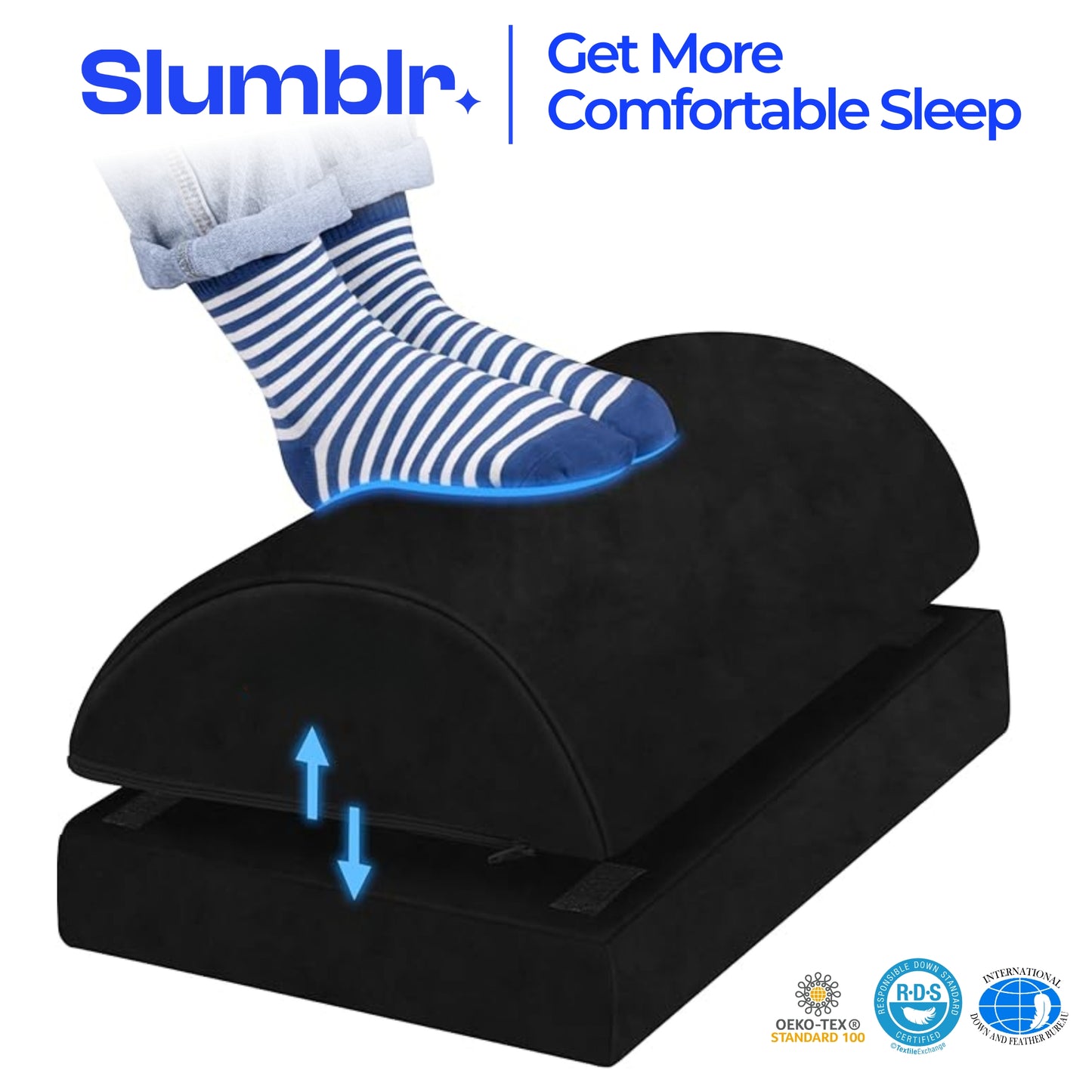 Slumblr® Adjustable Ergonomic Under-Desk Footrest