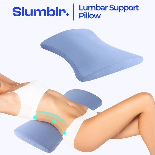Lumbar Support Pillow for Back Pain Relief Memory Foam Comfort for Restful Sleep