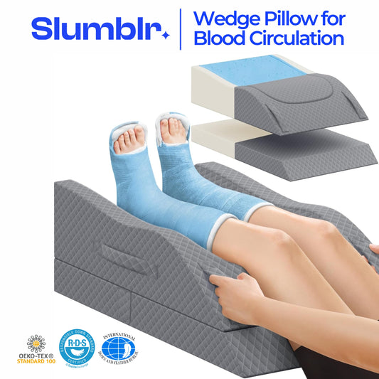 Wedge Pillow for Blood Circulation Swelling, Surgery Recovery & Pain Relief