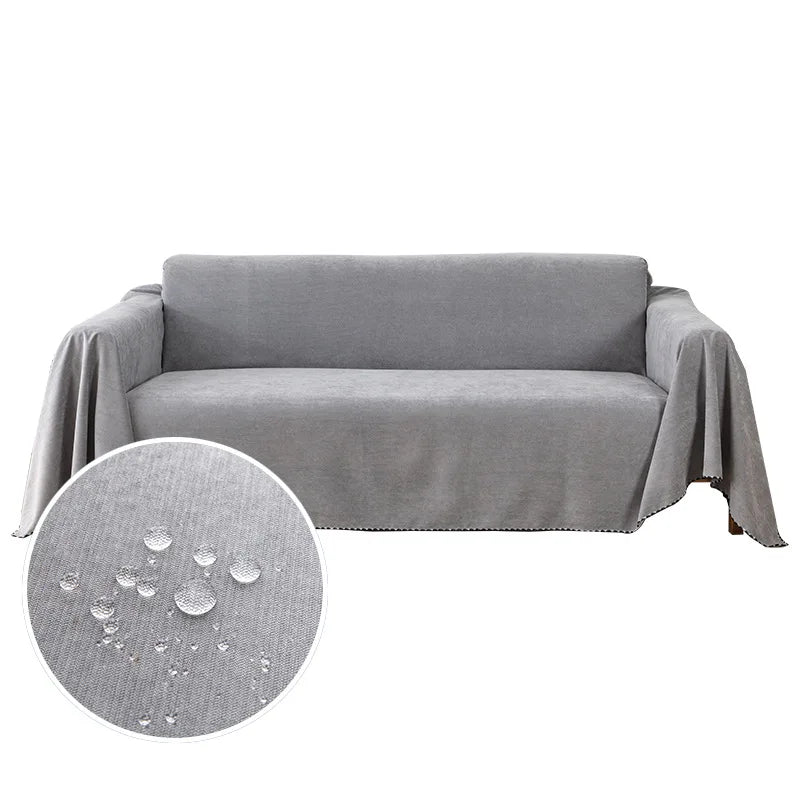 Waterproof Sofa Cover Solid Color Sofa Blanket Dust-proof Anti-slip Cloth For Bedroom Living Room Sofa Cushion S015