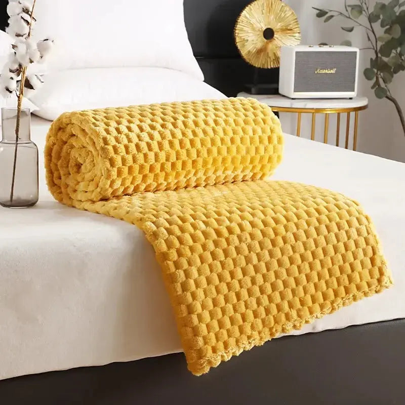 Super Ultra Soft Flannel Fleece Blanket Large Fluffy Warm Throw Over Bed Sofa Settee for Sofa/Couch/Bed Throw /Single Size Gray