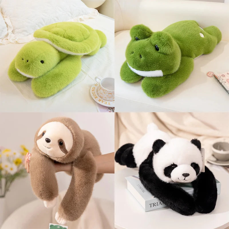 50/60/65cm Long Arm Stuffed Animal Arm Weighted Soft Plush Pillow Raccoon Koala Bear Sloth Dinosaur Gift for Boys and Girls