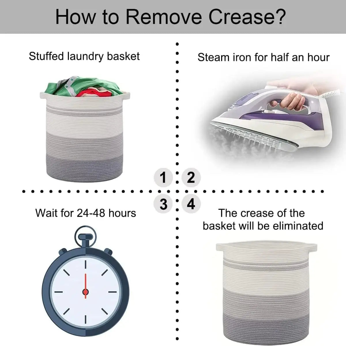 80L Laundry Baskets Hamper with Handles,Decorative Basket for Living room,Woven Storage Basket for Toys Bin,Pillows, Clothes