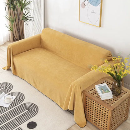 Waterproof Sofa Cover Solid Color Sofa Blanket Dust-proof Anti-slip Cloth For Bedroom Living Room Sofa Cushion S015